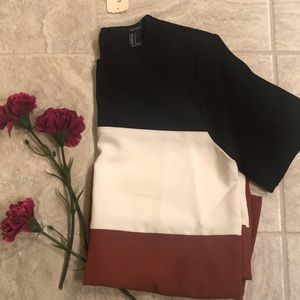 Forever xxi Multi Color block Top